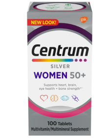 Centrum Silver Multivitamins for Women Over 50; Multimineral Supplement; 100 Count